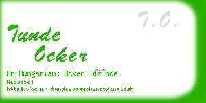 tunde ocker business card
